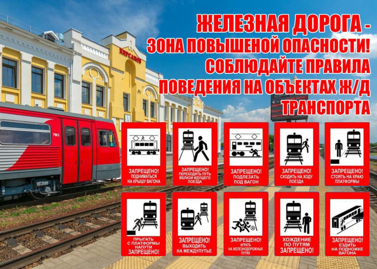 Будьте осторожны на железнодорожных путях!.